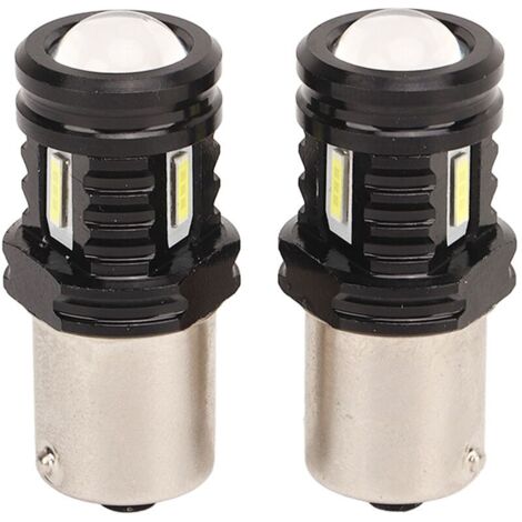 Airshi Ampoule de Recul, BA15S 1156 LED Longue Durée de Vie Refroidissement Rapide 2 Pièces 12‑24 V pour Camion pour SUV (Lumière blanche).
