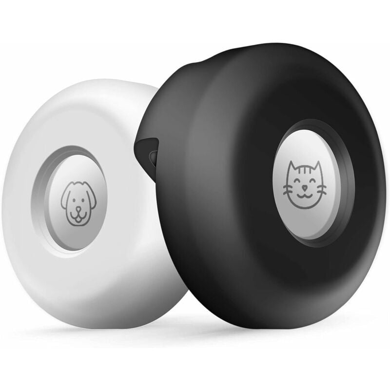 Airtag Dog Collar, Pet Silicone Protective Case for Apple Air Tag gps Finder, 2 Pack Lightweight Dog Collar Cat Loop Holder Pet Anti-Lost