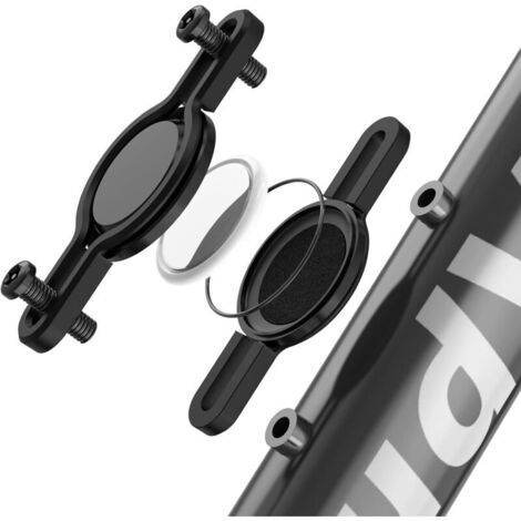 Airtag Fahrradhalterung, robuste Aluminiumlegierung [wasserdicht, klein und unauffällig] Versteckter GPS-Tracker-Flaschenhalter unter dem Fahrrad, Sicherheitsschraube und wasserdichter Gummiring