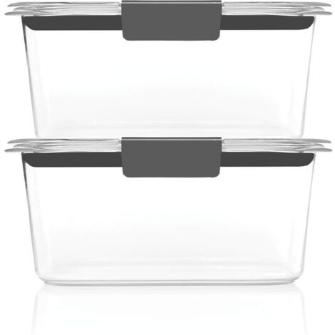 Airtight food storage container, 2-piece set, airtight and leakproof, 17.7 x 12.3 x 7 cm
