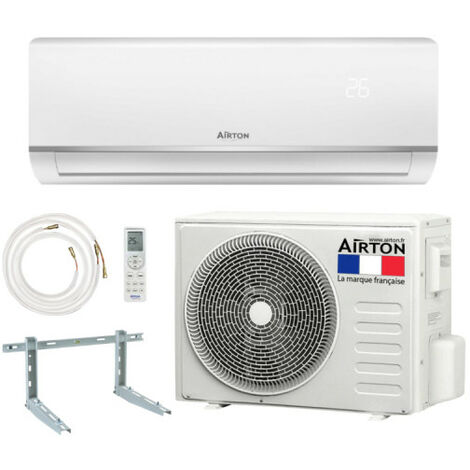 Airton – Climatiseur réversible 3500W – Technologie DC INVERTER – Prêt à poser – Surface jusqu'à 44 m² – Support mural inclus