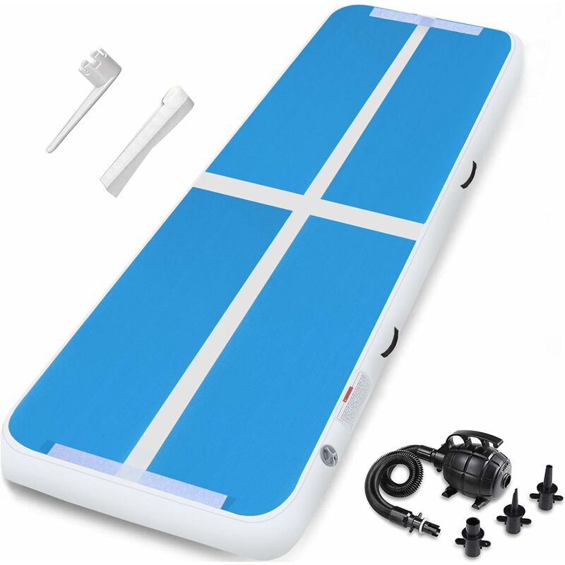 

Airtrack Gimnasia 10cm Espesorde 4m Tumbling Gimnasia Colchoneta Inflable Tumbling Mat con Bomba eléctrica, para Yoga, casa, Exterior, etc