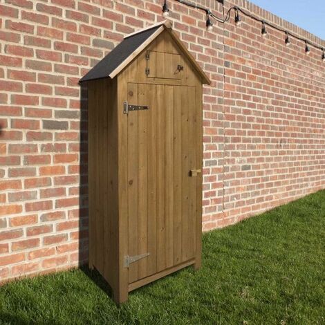 Airwave Outdoor Bideford Garden Wooden Storage Cabinet Tool Shed