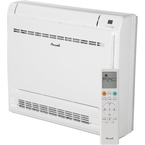 Airwell – Climatiseur réversible console Split 2,8/3,6/5kW – Technologie DC Inverter – Débit d'air 620 m³/h – Niveau sonore 48 dB(A) – 7VF070001