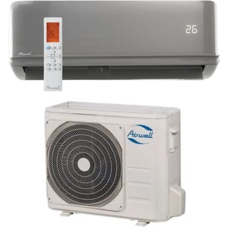 AIRWELL - Ensemble Climatisation avec Unité extérieure YDAB et Unité intérieure Murale HDMB Harmonia Gris 3,5 kW - AIRHARMONIA3,5KG