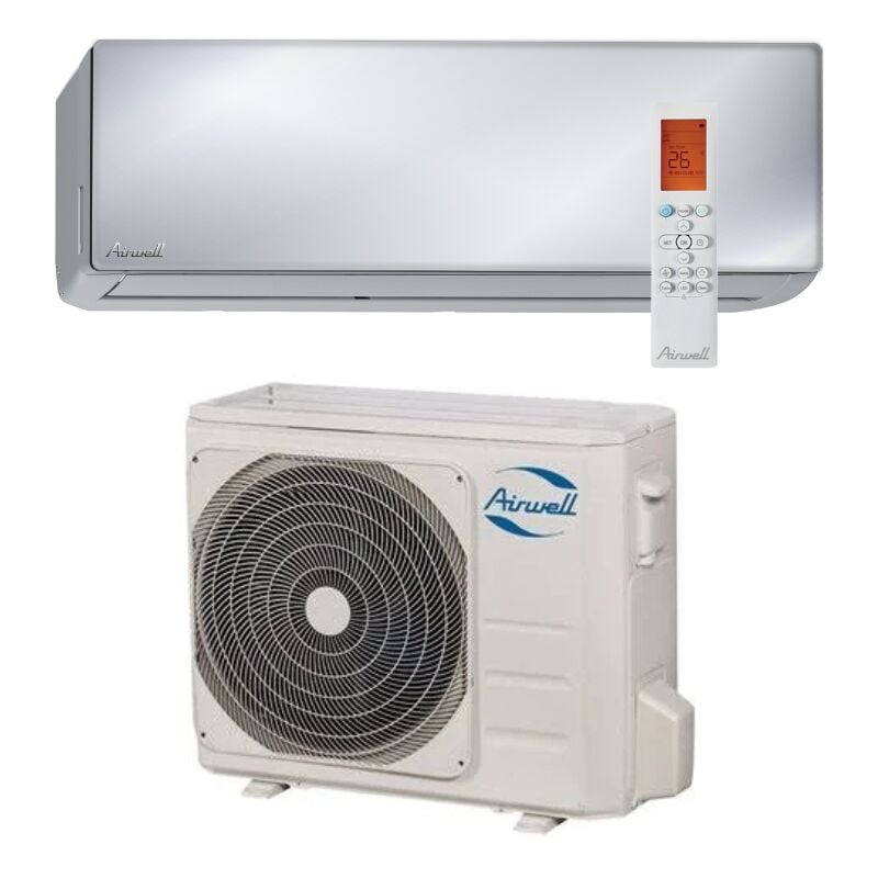 AIRWELL - Ensemble Climatisation avec Unité extérieure YDAB et Unité intérieure Murale HDMB Harmonia Miroir 7 kW - AIRHARMONIA7KMIR