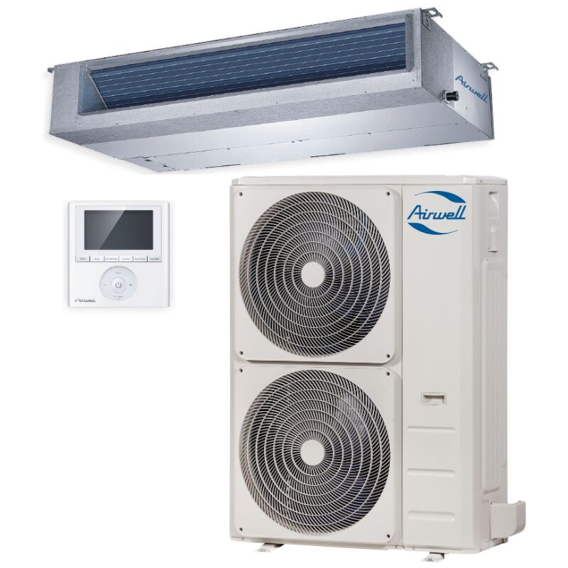 Airwell - Ensemble Climatisation avec Unité extérieure ydax triphasée et Unité intérieure Gainable moyenne pression ddmx 17,5 kW - AIRGAINT17,5K