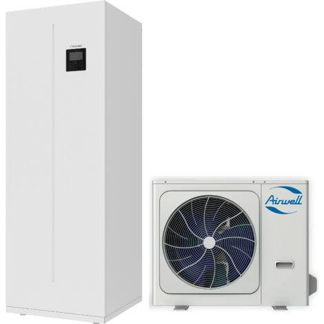 AIRWELL - Ensemble Pompe à chaleur Air / Eau WELLEA WT 14 kW Triphasé avec ballon ECS 240L - AIRPACWELLEA14TECS240