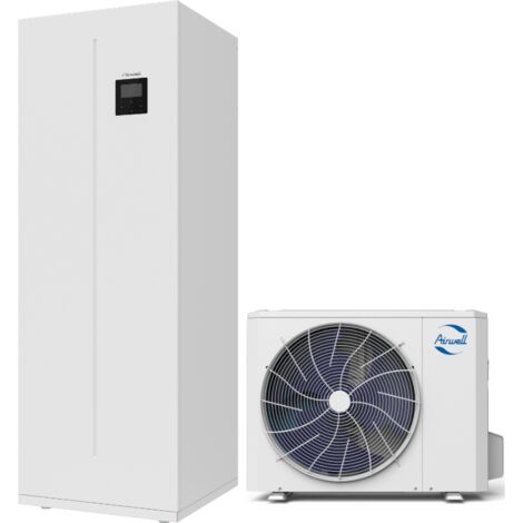 AIRWELL - Ensemble Pompe à chaleur Air / Eau WELLEA WT 4 kW Monophasé avec ballon ECS 190L - AIRPACWELLEA4MECS190