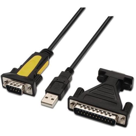 AISENS A104-0039 - 1,8 m DE Convertitore da USB a seriale, colore nero
