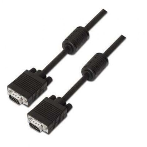 AISENS A113-0071 - SVGA-Kabel mit Ferrit 1,8 m (für Monitor, TV und Projektor) Farbe schwarz
