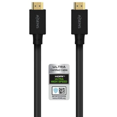 AISENS AISENS HDMI V2.1 UltraHigh Speed / Hec 8K@60Hz 48Gbps, A/M-A/M, Schwarz, 5.0M