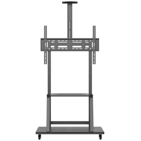 AISENS Bodenstativ de ECO Floor mit Rad, DVD-Ablage und Ständer de Monitor/TV-Kamera 150Kg dedede 37-100, Schwarz