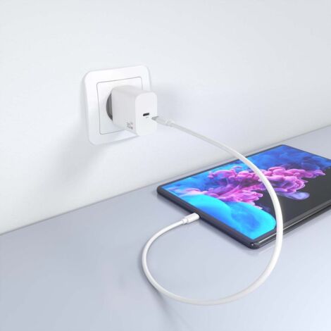 AISENS - CARGADOR GaN 30W, 1xUSB-C PD3.0, BLANCO
