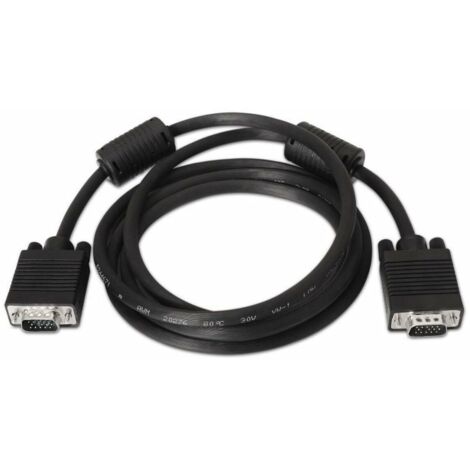 Aisens - cavo svga con ferrite, hdb15/m-hdb15/m, nero, 6,0m