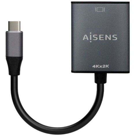 AISENS Convertisseur USB-C vers HDMI 4K@30Hz en aluminium, USB-C/M-HDMI/H, gris, 15cm