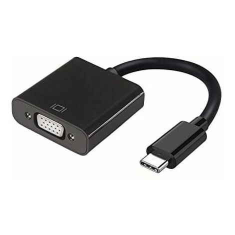 Aisens - convertitore da usb-c a vga, usb-c/m-hdb15/h, nero, 15cm