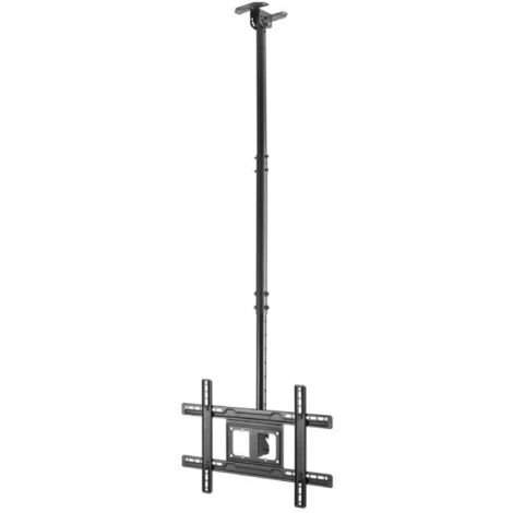 AISENS Deckenhalterung schwenkbar, neigbar, ausziehbar für Monitor/TV 50kg Von 37-80, Schwarz