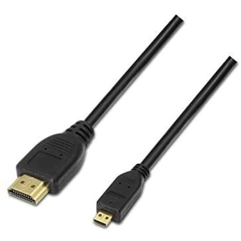 Aisens - micro hdmi high speed / hec kabel, a/m-d/m, schwarz, 0,8m