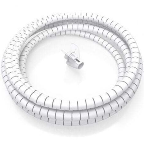 AISENS - ORGANIZADOR DE CABLE EN ESPIRAL 25MM, BLANCO, 1.0M