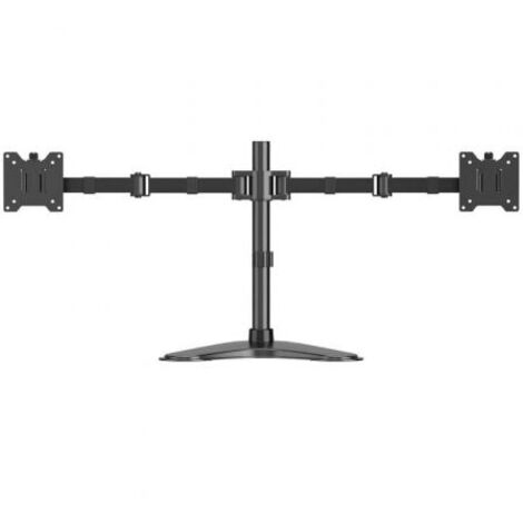 AISENS - SOPORTE DE MESA CON PEANA ECO GIRATORIO E INCLINABLE PARA MONITOR/TV 20KG (3 PIVOTES, 2 BRAZOS) DE 17-35, NEGRO