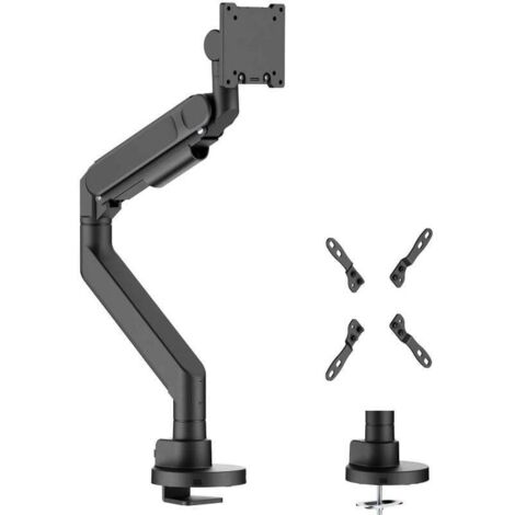 AISENS - SOPORTE DE MESA PRO CONTRAPESO GIRATORIO E INCLINABLE PARA MONITOR/TV 27KG (3 PIVOTES, 1 BRAZO) DE 24-57, NEGRO