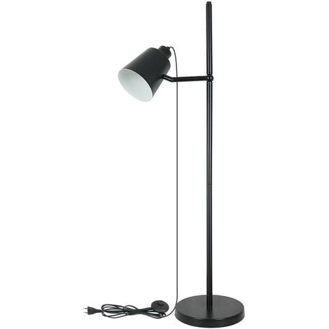 AISKDAN Stehlampe Schwarz Drehbar E27 MAX 60W Höhe 150CM Wohnzimmer Lampe Zimmer Retro Metall Ohne Glühbirne