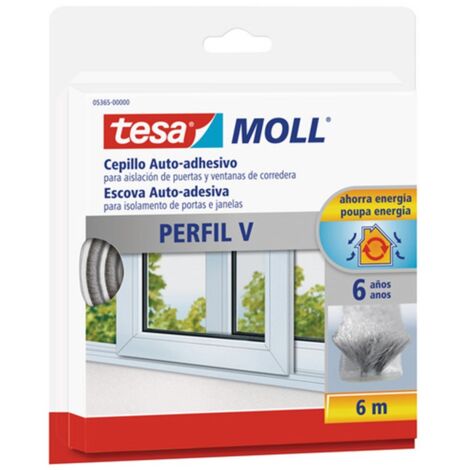 Aislamiento puertas/ventanas perfil V 5Mt Gris Tesa