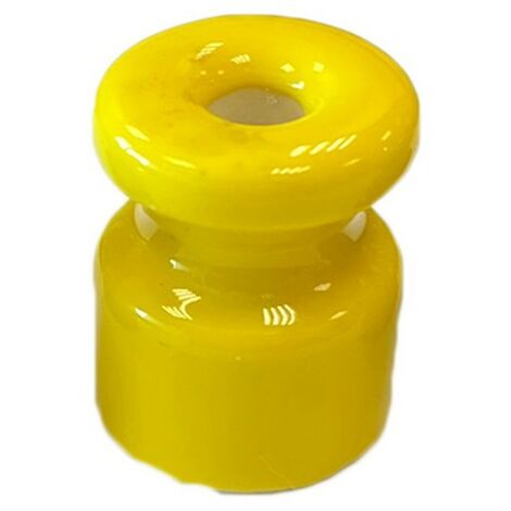 AISLANTE PORCELANA AMARILLO PARA CABLE 24x19mm