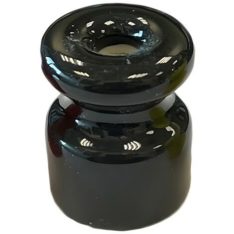 AISLANTE PORCELANA NEGRO PARA CABLE 24x19mm