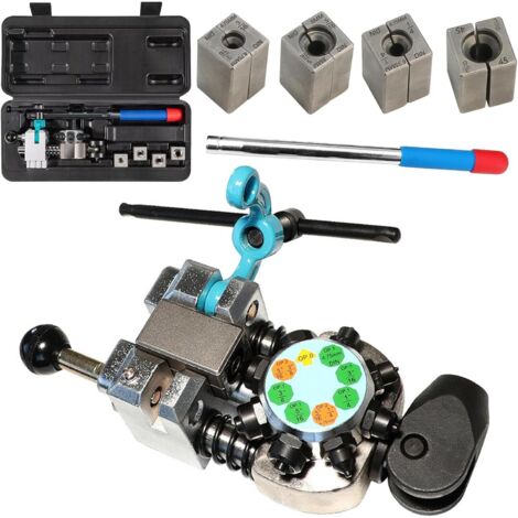 Aisny Outil d'Évasement de Conduite de Frein, Évasement à Bulle Simple Double à 45 Degrés avec Outil d'Évasement 3/16" 1/4" 5/16" 3/8" et Kit d'Outils d'Évasement Hydraulique pour Tuyau de 4,75mm