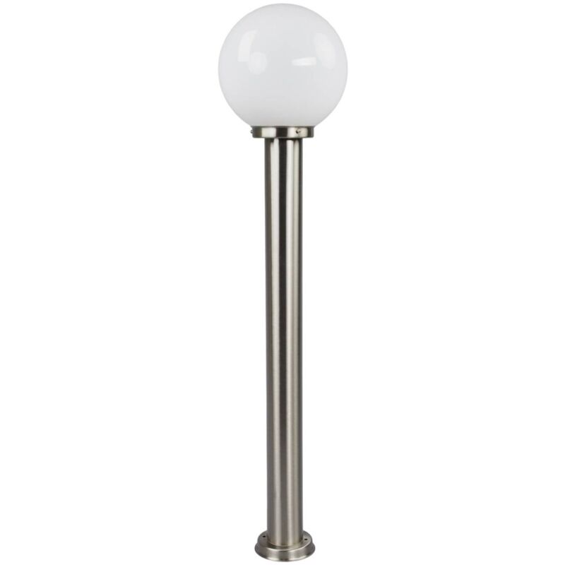 Image of Lindby Aiven - lampioncino con schermo sferico - acciaio inox, bianco opale