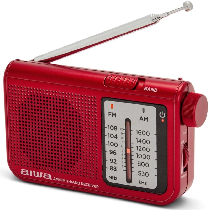 Image of Radio portatile aiwa rs - 55 rosso