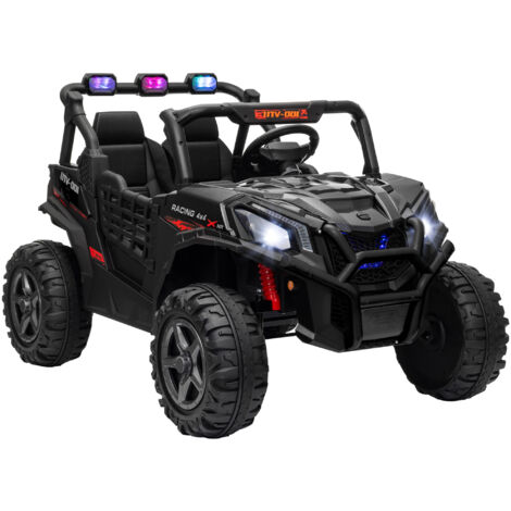 AIYAPLAY 2 Seater 24V Kids Electric Car w/ Remote Control, Black