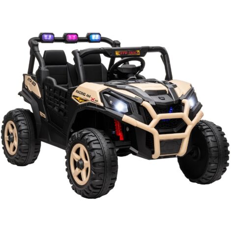 AIYAPLAY 2 Seater 24V Kids Electric Car w/ Remote Control, Khaki