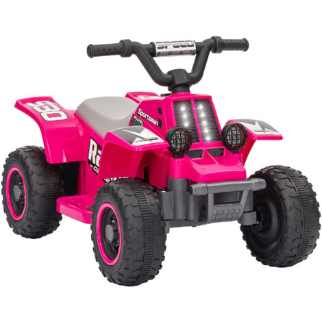 AIYAPLAY 6V Electric Quad Bike w/ Forward/Backward, Pink