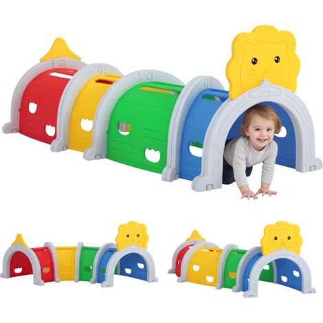 AIYAPLAY Kids Play Tunnel for 3-6 Years, Crawl and Climb, Lion Design