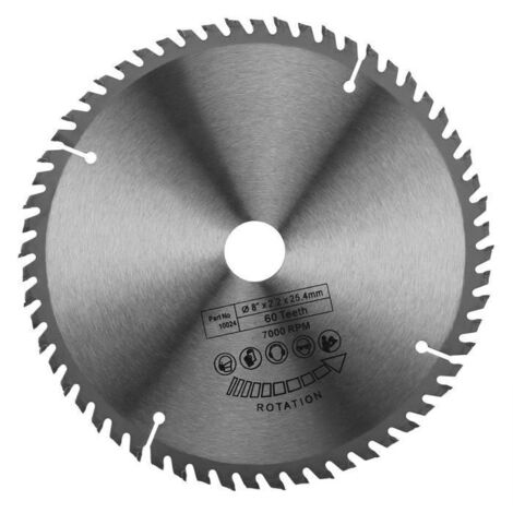 AIZ Lame De Scie Circulaire En Argent Tct De 200 Mm Pour Coupe Du Bois 60 Dents