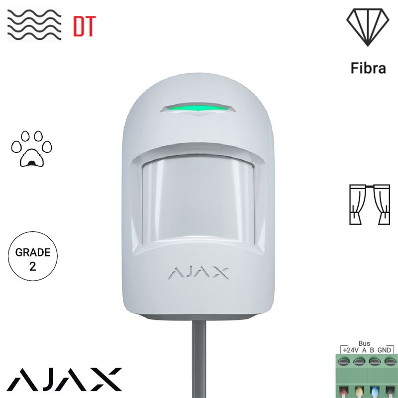 31238 - (motionprotect plus fiber) détecteur de mouvement filaire blanc - Ajax