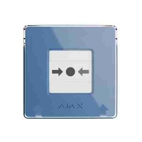AJAX - 71254 - Point d'appel manuel (bleu) (8EU) ASP, bouton sans fil, programmable et réinitialisable. Version bleue.