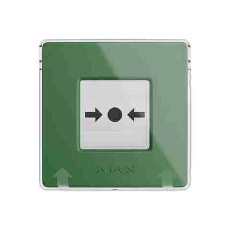 AJAX - 87639 - Point d'appel manuel (vert) (8EU) ASP, bouton sans fil, programmable et réinitialisable. Version verte.