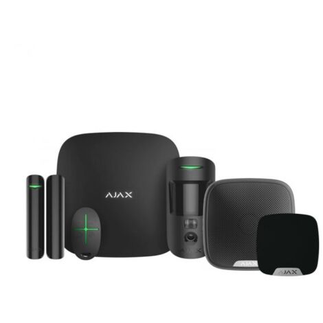 Ajax Kit antifurto wireless Nero HUB2 PLUS GSM(4G) + SENSORE + CONTATTO + SIRENA - 38175 - 20504
