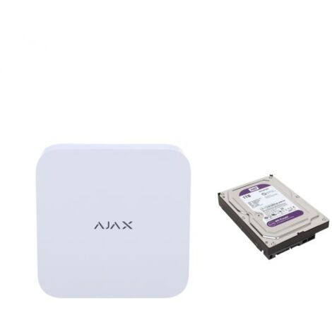 Ajax NVR 16 canali bianco compatibile con telecamere di terze parti ONVIF + Hard disk 1Tb - 70934