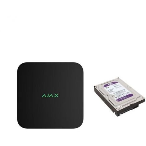 Ajax NVR 16 canali nero compatibile con telecamere di terze parti ONVIF + Hard disk 1Tb - 70935