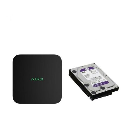Ajax NVR 16 canali nero compatibile con telecamere di terze parti ONVIF + Hard disk 2Tb - 70935
