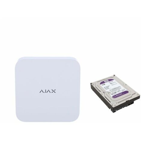 Ajax NVR 8 canali bianco compatibile telecamere ONVIF + Hard disk 1Tb - 70936