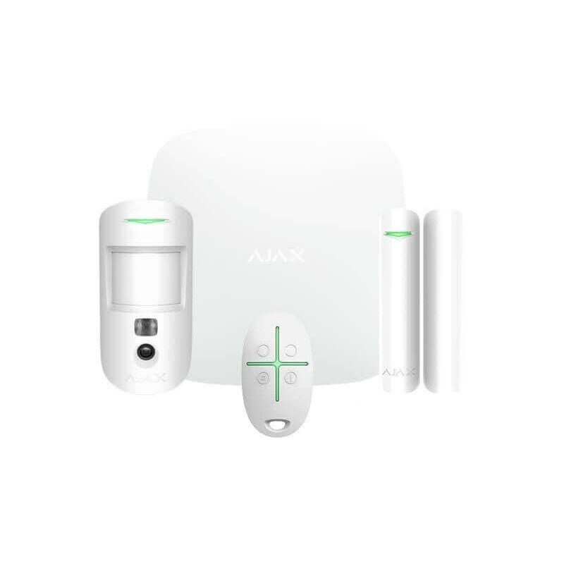StarterKit Cam asp (Hub 2 + MotionCam + DoorProtect + SpaceControl) alarme sans fil GPRS/LAN/2SIM 2G - 38172 - Ajax