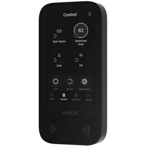 AJAX-Tastatur TouchScreen 5&quot ASP-Funktastatur mit Tag-Leser 868 MHz, Juwelierschwarz - 58454