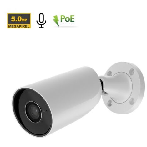 Ajax Telacamera Bullet IP 5MP PoE Bianco 3K BulletCam - 79028 (2.8mm)