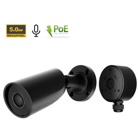 Ajax Telacamera IP bullet 5Mp PoE Nero 3K BulletCam + BOX - 79024 (2.8mm)